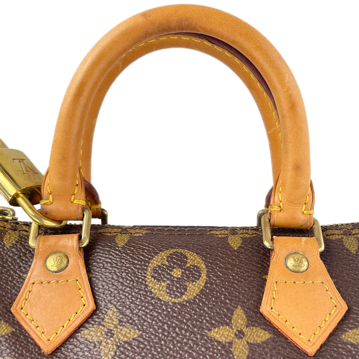 Louis Vuitton Monogram Mini speedy 2way Coated Canvas Fabric Brown Handbag 4870