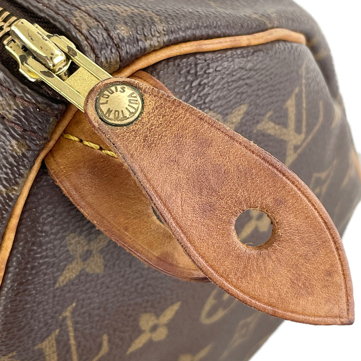 Louis Vuitton Monogram Speedy 25 Coated Canvas Fabric Brown Handbag 4937