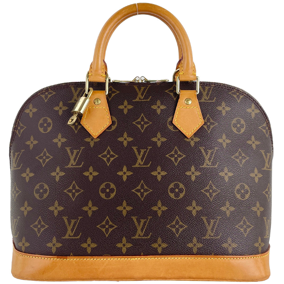 Louis Vuitton Monogram Alma Coated Canvas Fabric Brown Handbag 4912