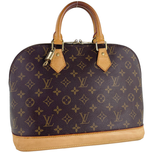 Louis Vuitton Monogram Alma Coated Canvas Fabric Brown Handbag 4913