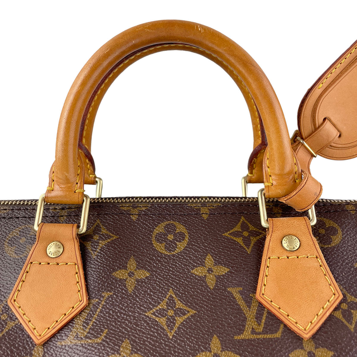 Louis Vuitton Monogram Speedy 30 Coated Canvas Fabric Brown Handbag 4865
