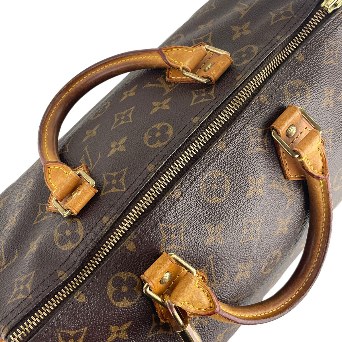 Louis Vuitton Monogram Speedy 30 Coated Canvas Fabric Brown Handbag 4924