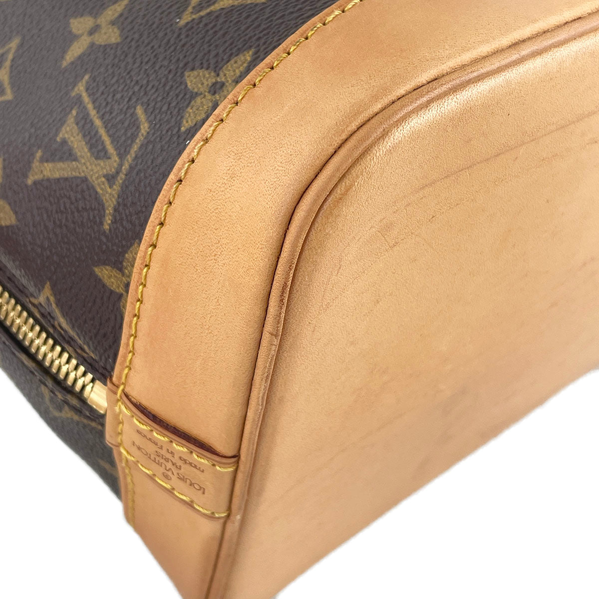 Louis Vuitton Monogram Alma Coated Canvas Fabric Brown Handbag 4838
