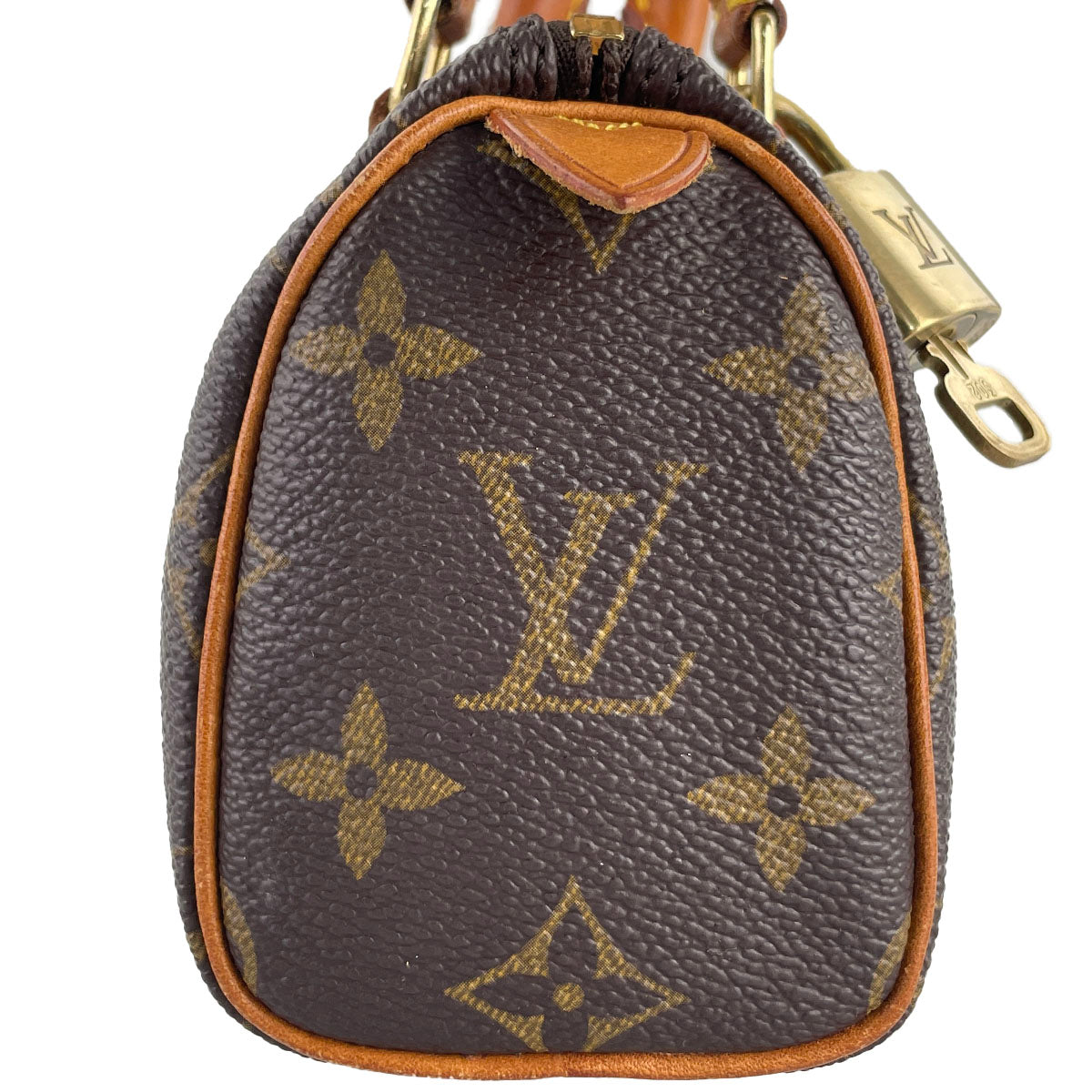 Louis Vuitton Monogram Mini speedy 2way Coated Canvas Fabric Brown Handbag 4884