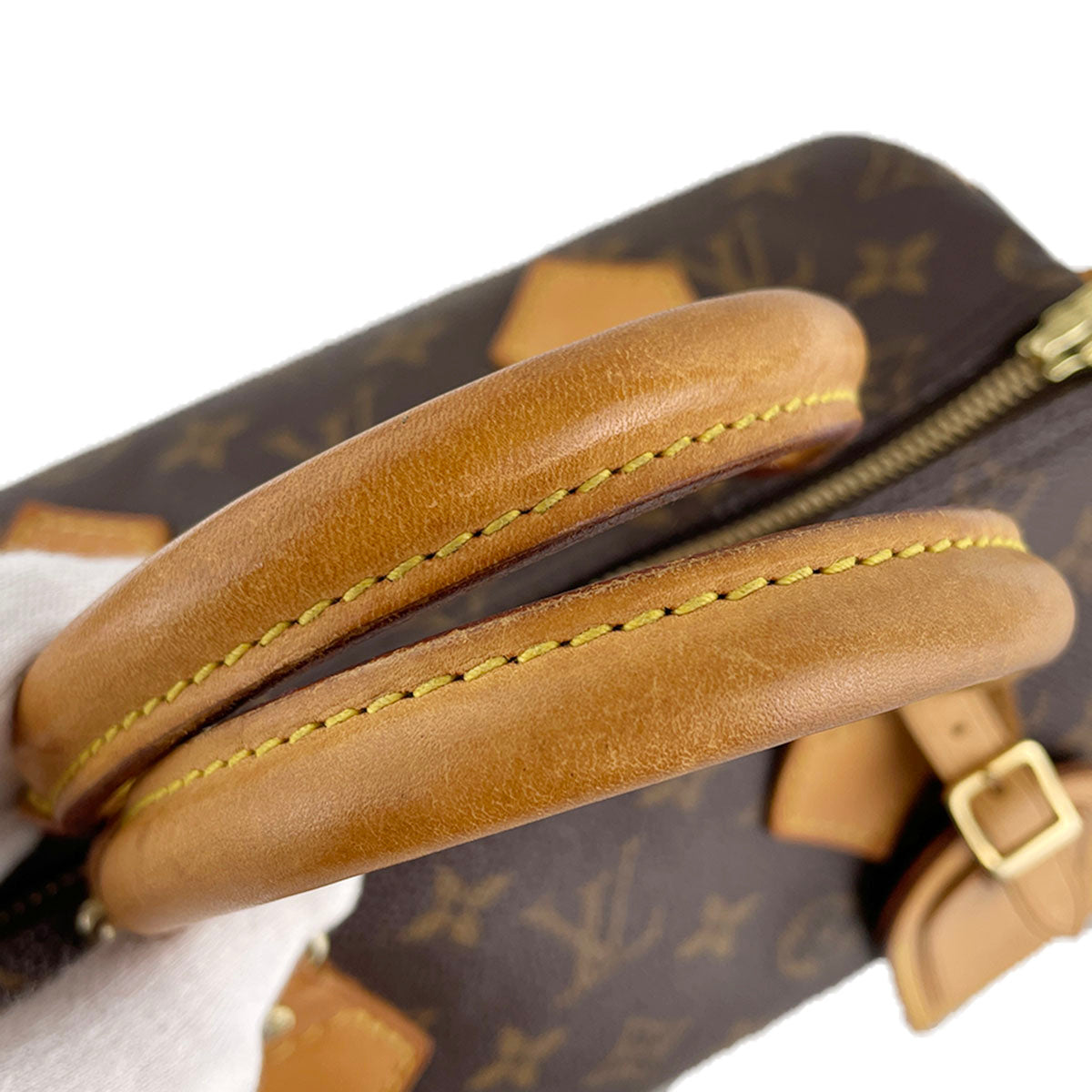 Louis Vuitton Monogram Speedy 25 Coated Canvas Fabric Brown Handbag 4892