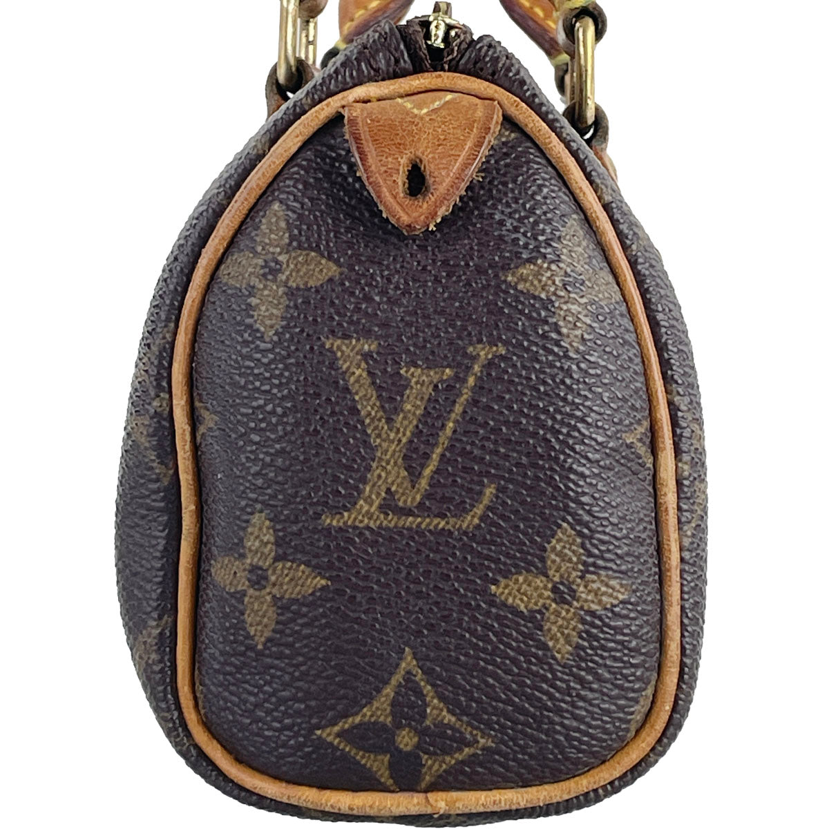 Louis Vuitton Monogram Mini speedy 2way Coated Canvas Fabric Brown Handbag 4901