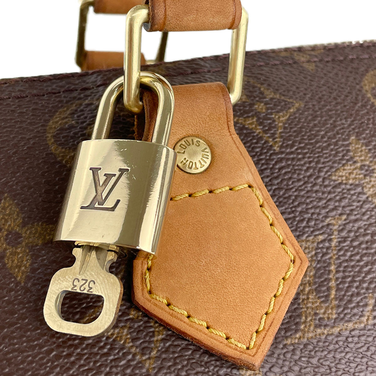 Louis Vuitton Monogram Speedy 30 Coated Canvas Fabric Brown Handbag 4885