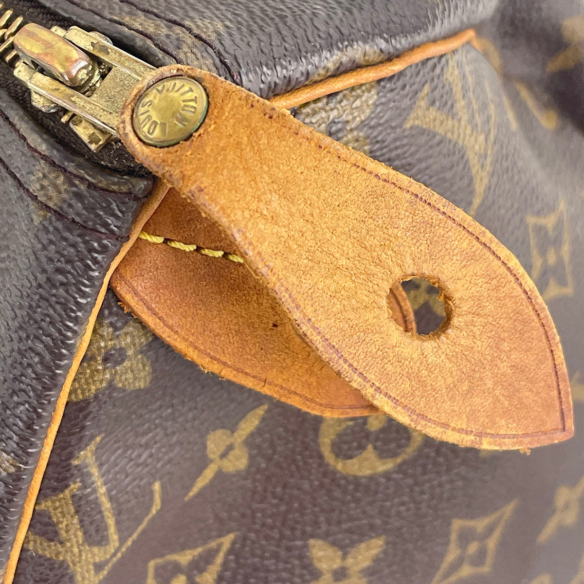Louis Vuitton Monogram Speedy 30 Coated Canvas Fabric Brown Handbag 4909