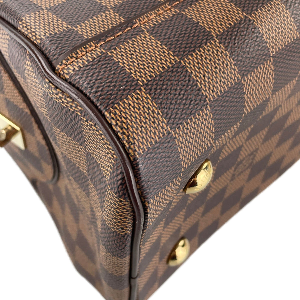 Louis Vuitton Damier Duomo Coated Canvas Suede Brown Handbag 4905