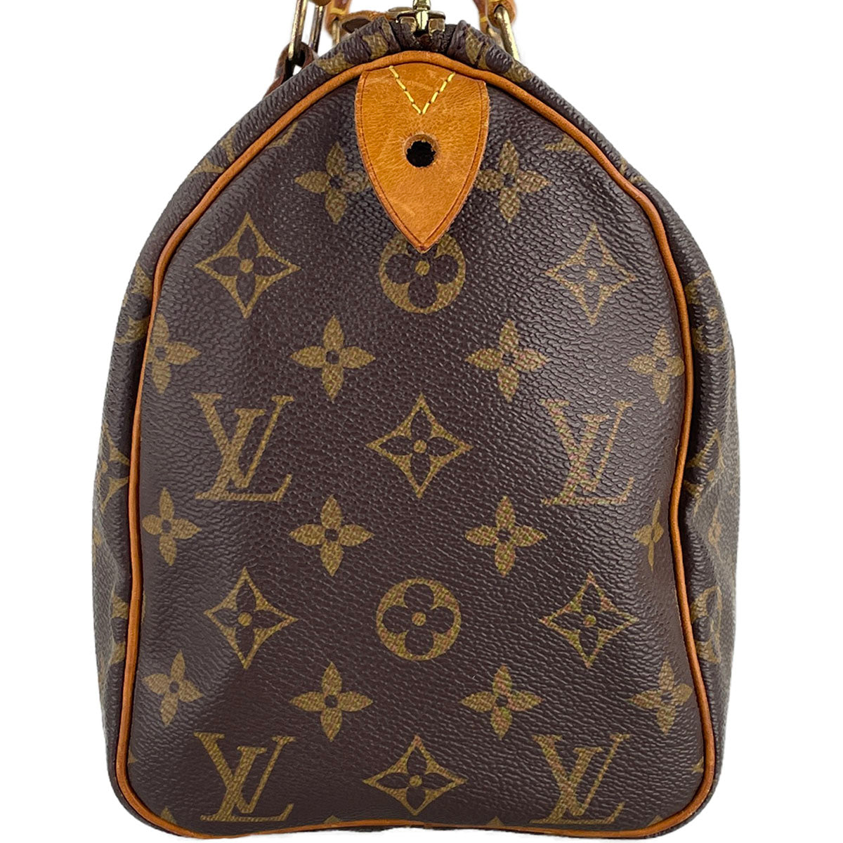 Louis Vuitton Monogram Speedy 25 Coated Canvas Fabric Brown Handbag 4827