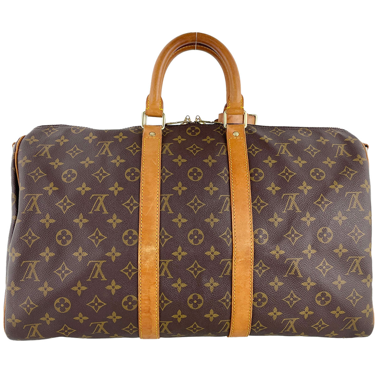 Louis Vuitton Monogram Keepall Bandouliere 45 Coated Canvas Boston Bag 4872