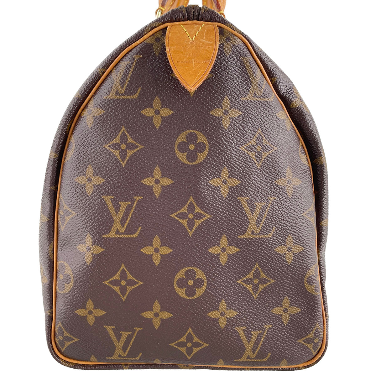 Louis Vuitton Monogram Speedy 30 Coated Canvas Fabric Brown Handbag 4865