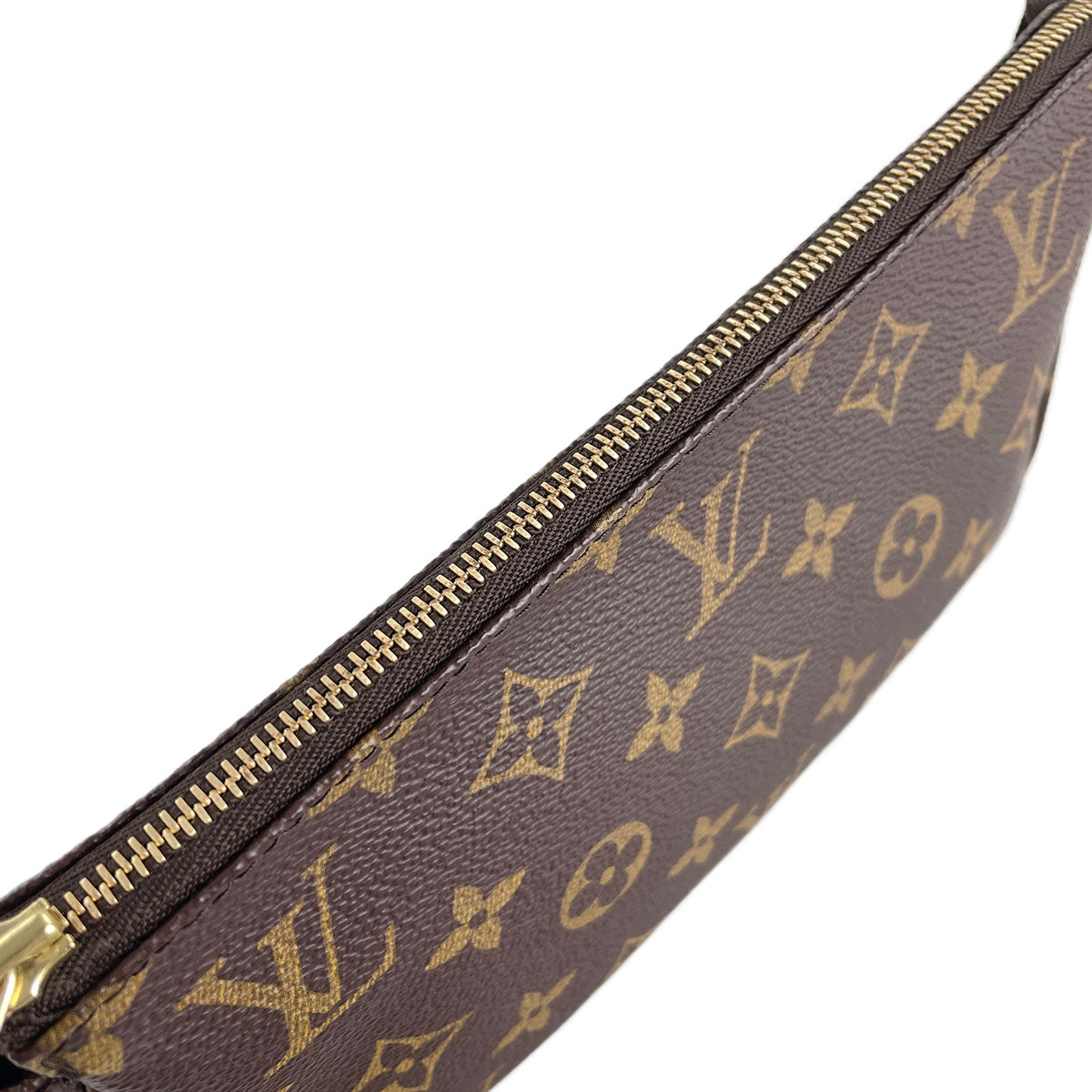 Louis Vuitton Monogram Pochette Accessoires Coated Canvas Brown Handbag 4922