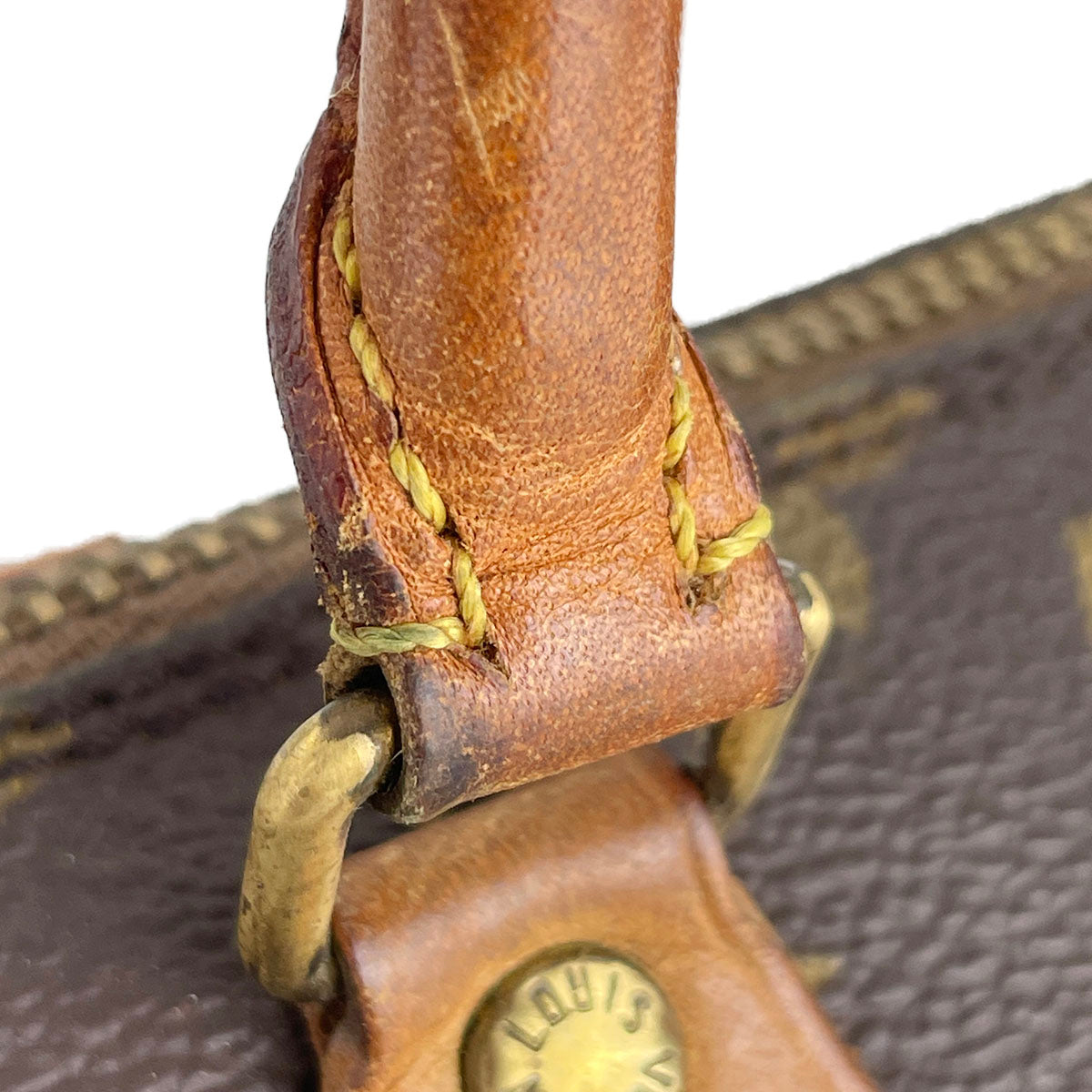 Louis Vuitton Monogram Mini speedy 2way Coated Canvas Fabric Brown Handbag 4877
