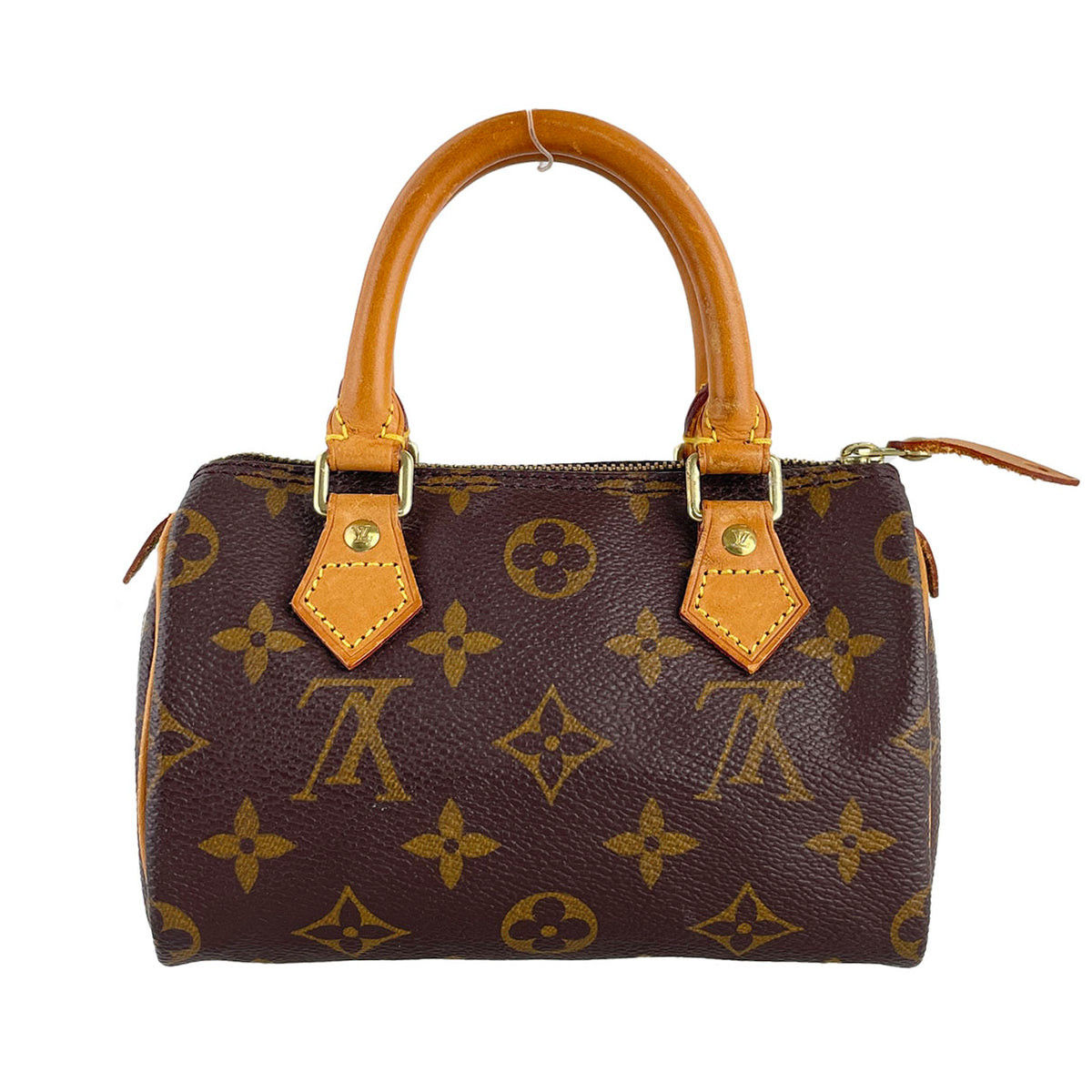 Louis Vuitton Monogram Mini speedy 2way Coated Canvas Fabric Brown Handbag 4853