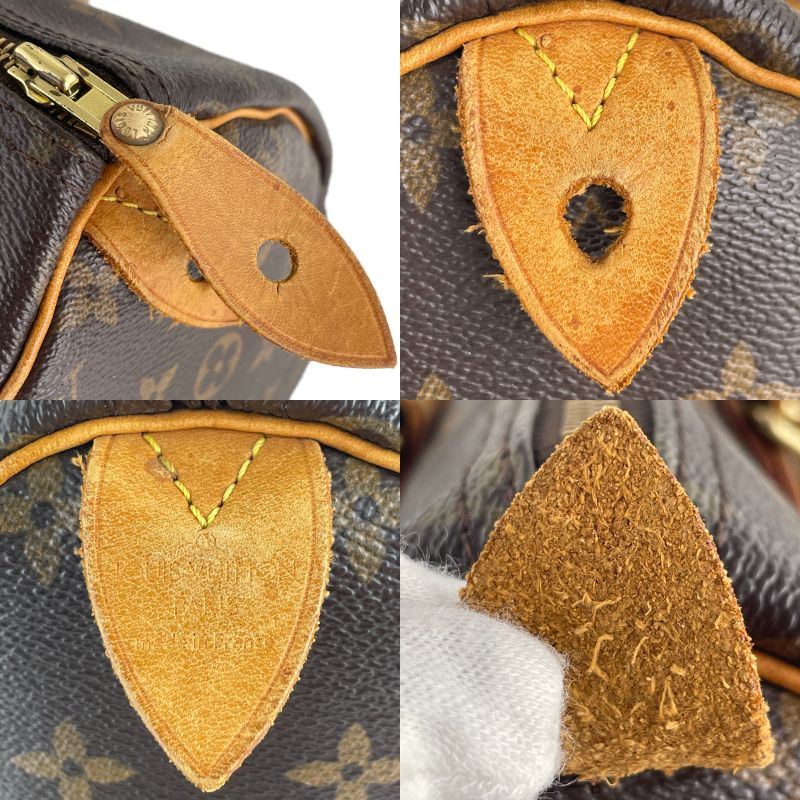 Louis Vuitton Monogram Speedy 30 Leather Fabric Brown Handbag 4759