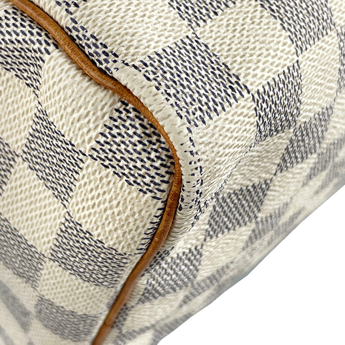 Louis Vuitton Damier Azur Speedy 25 Coated Canvas Fabric White Handbag 4939