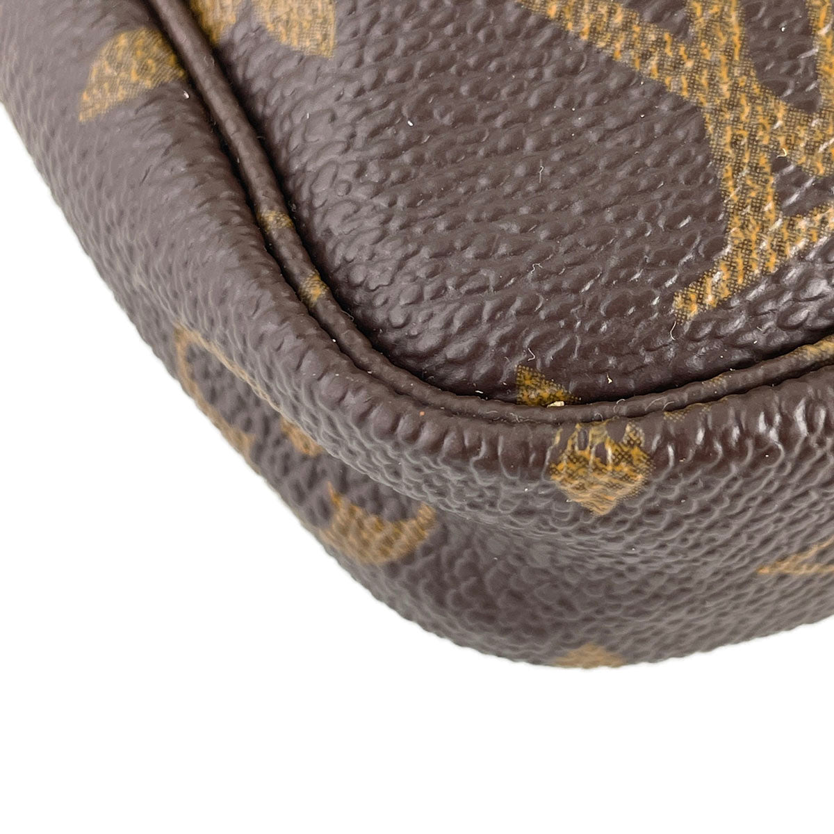 Louis Vuitton Monogram Pochette Accessoires Coated Canvas Brown Handbag 4855