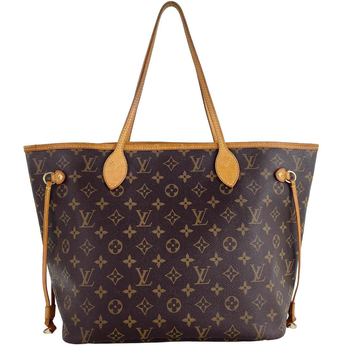 Louis Vuitton Monogram Neverfull MM Coated Canvas Fabric Brown Tote bag 4910