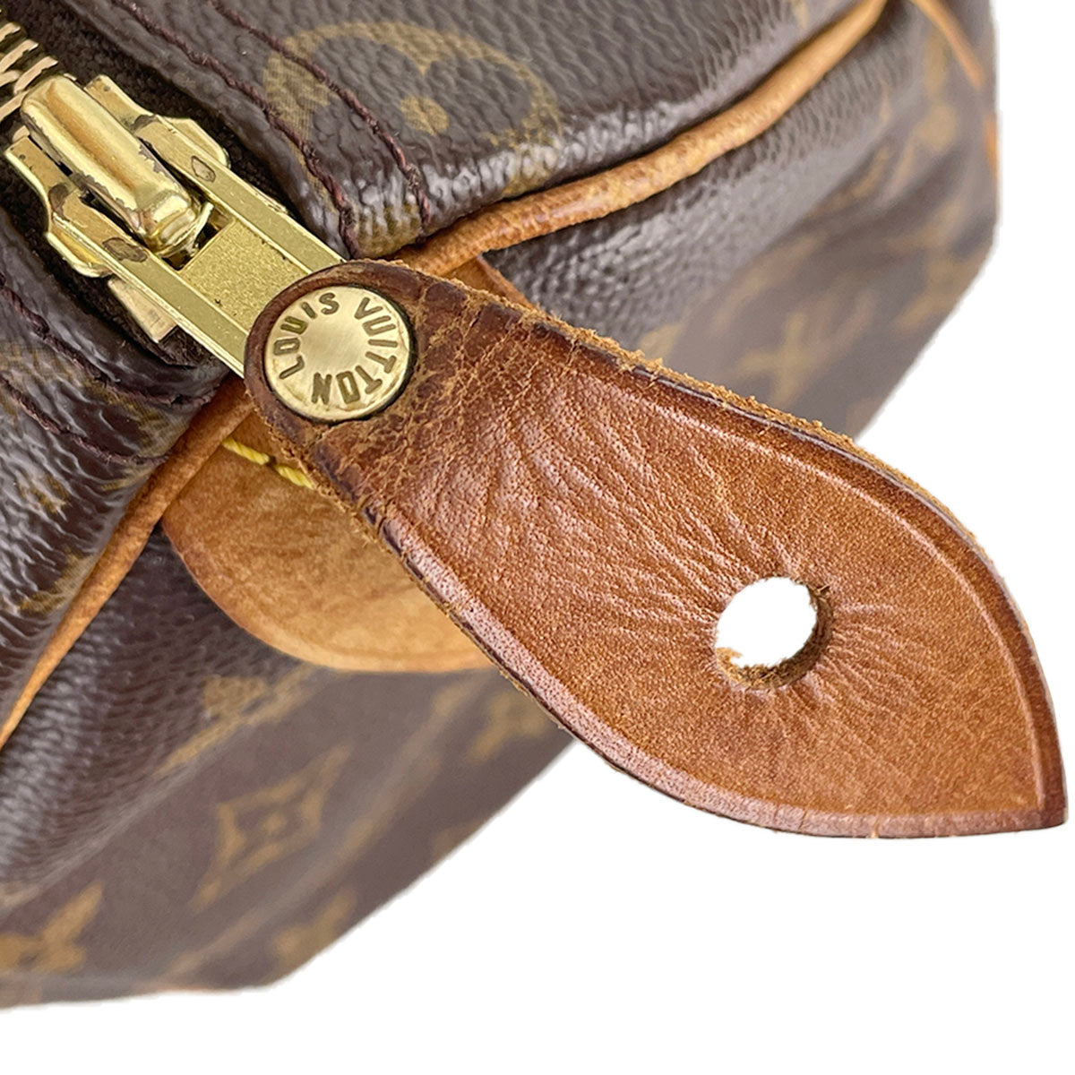 Louis Vuitton Monogram Speedy 25 Coated Canvas Fabric Brown Handbag 4932