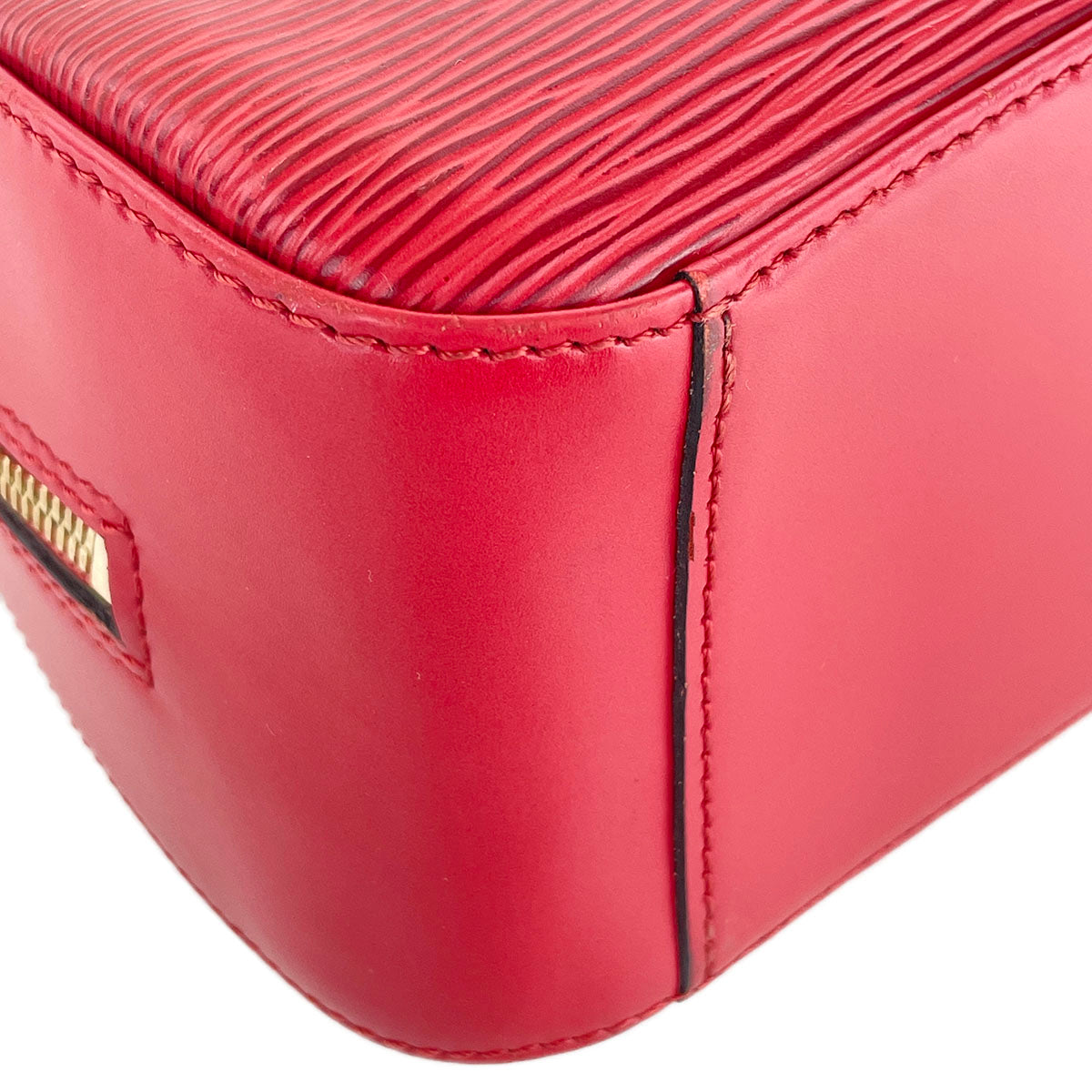 Louis Vuitton Epi Jasmine Leather Suede Red Handbag 4940