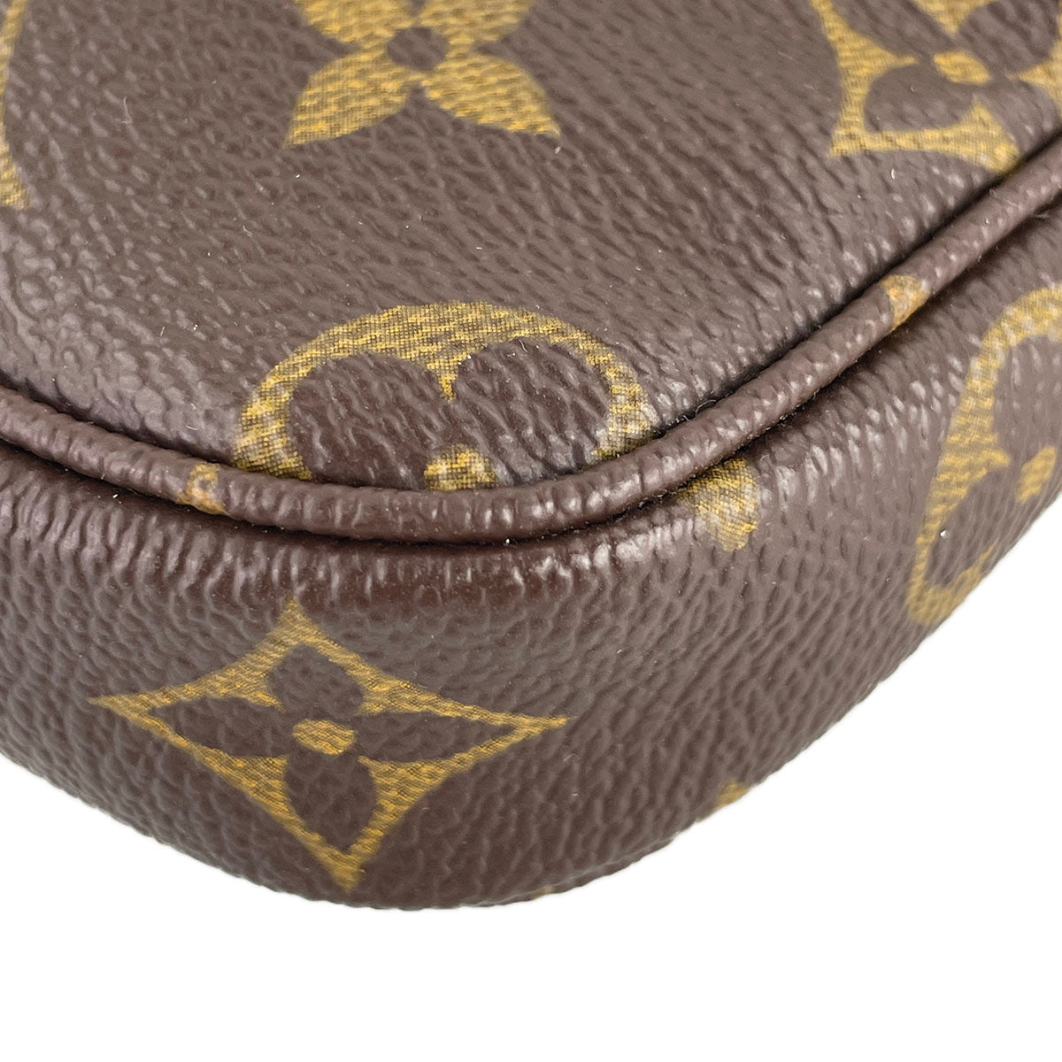 Louis Vuitton Monogram Mini Pochette Accessoires Coated Canvas Brown Pouch 4903