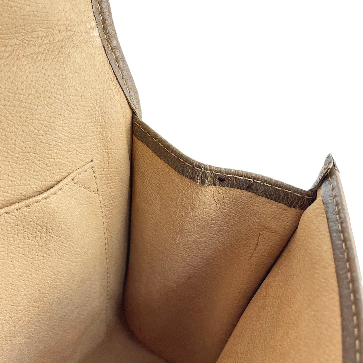 GUCCI Old Gucci Sherry Line PVC Leather Beige Brown Clutch bag 4900