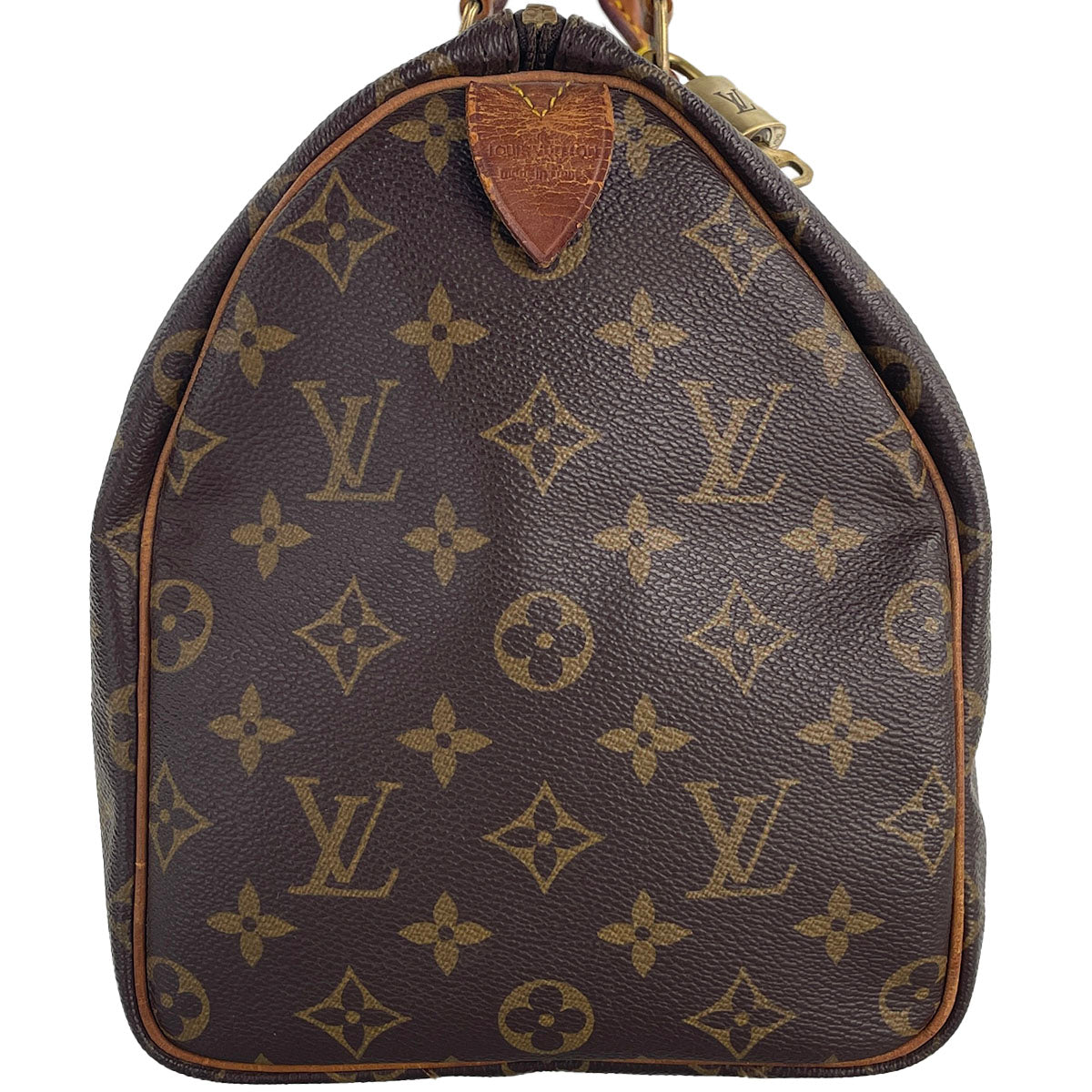 Louis Vuitton Monogram Speedy 30 Coated Canvas Fabric Brown Handbag 4914
