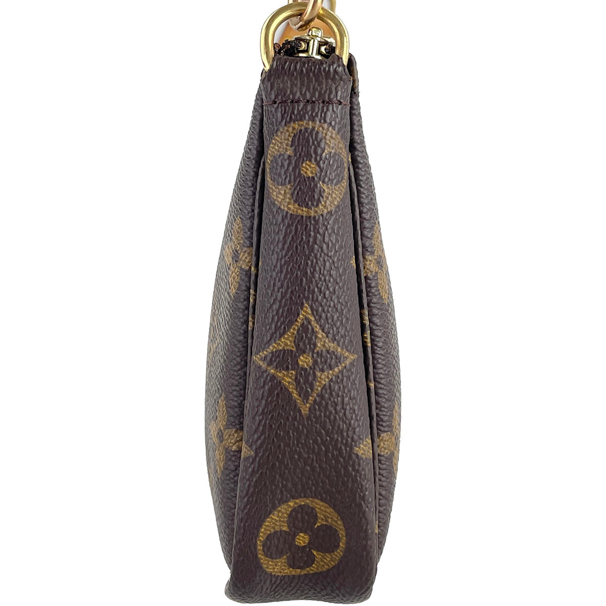 Louis Vuitton Monogram Pochette Accessoires Coated Canvas Brown Handbag 4883