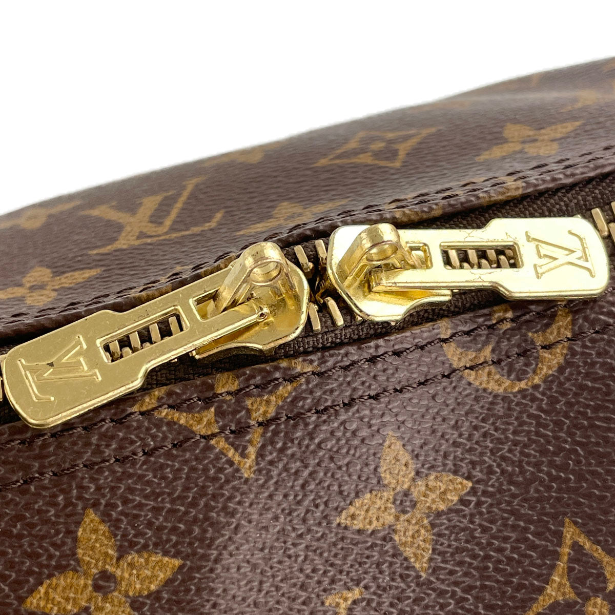 Louis Vuitton Monogram Keepall 55 Coated Canvas Fabric Brown Boston Bag 4888