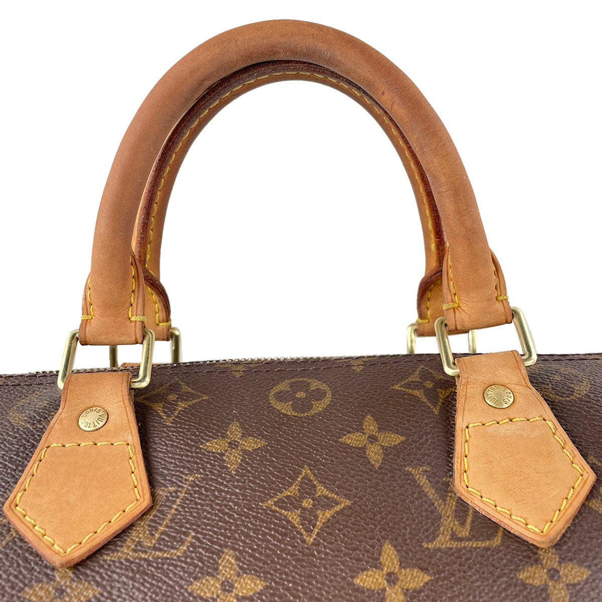Louis Vuitton Monogram Speedy 30 Coated Canvas Fabric Brown Handbag 4885