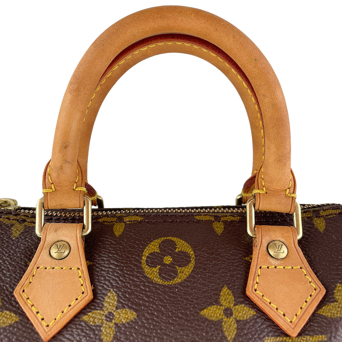 Louis Vuitton Monogram Mini speedy Coated Canvas Fabric Brown Handbag 4896