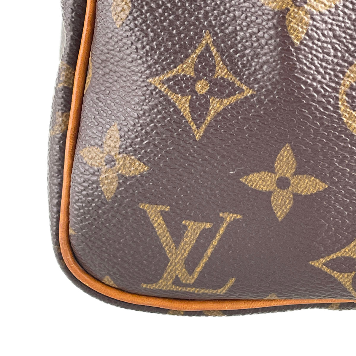 Louis Vuitton Monogram Speedy 25 Coated Canvas Fabric Brown Handbag 4925