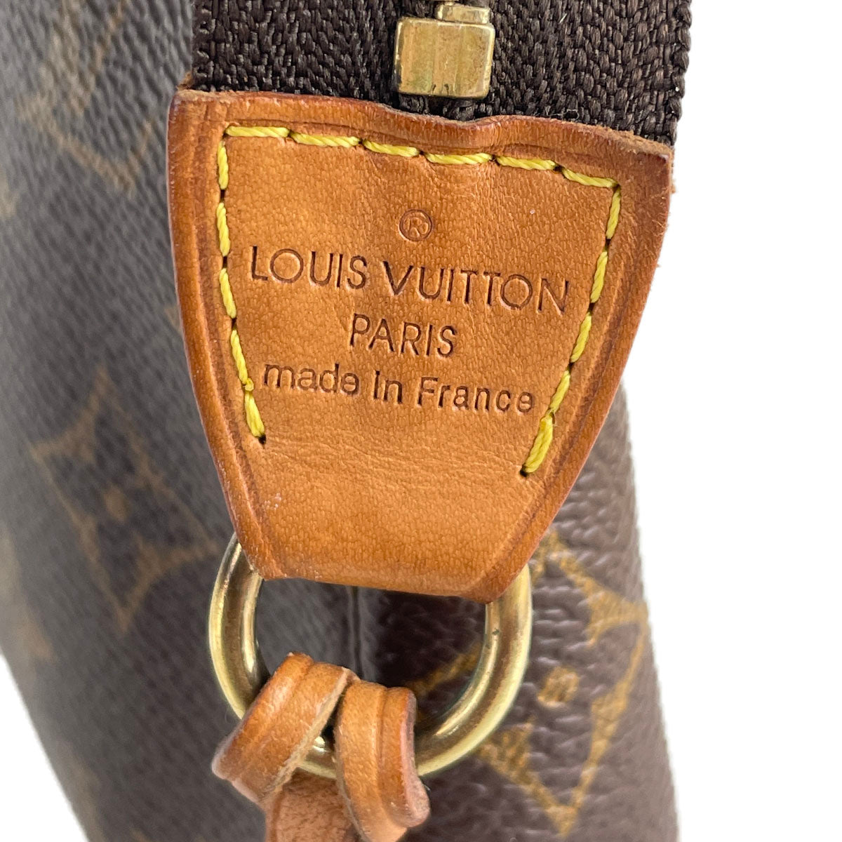Louis Vuitton Monogram Pochette Accessoires Coated Canvas Brown Handbag 4855