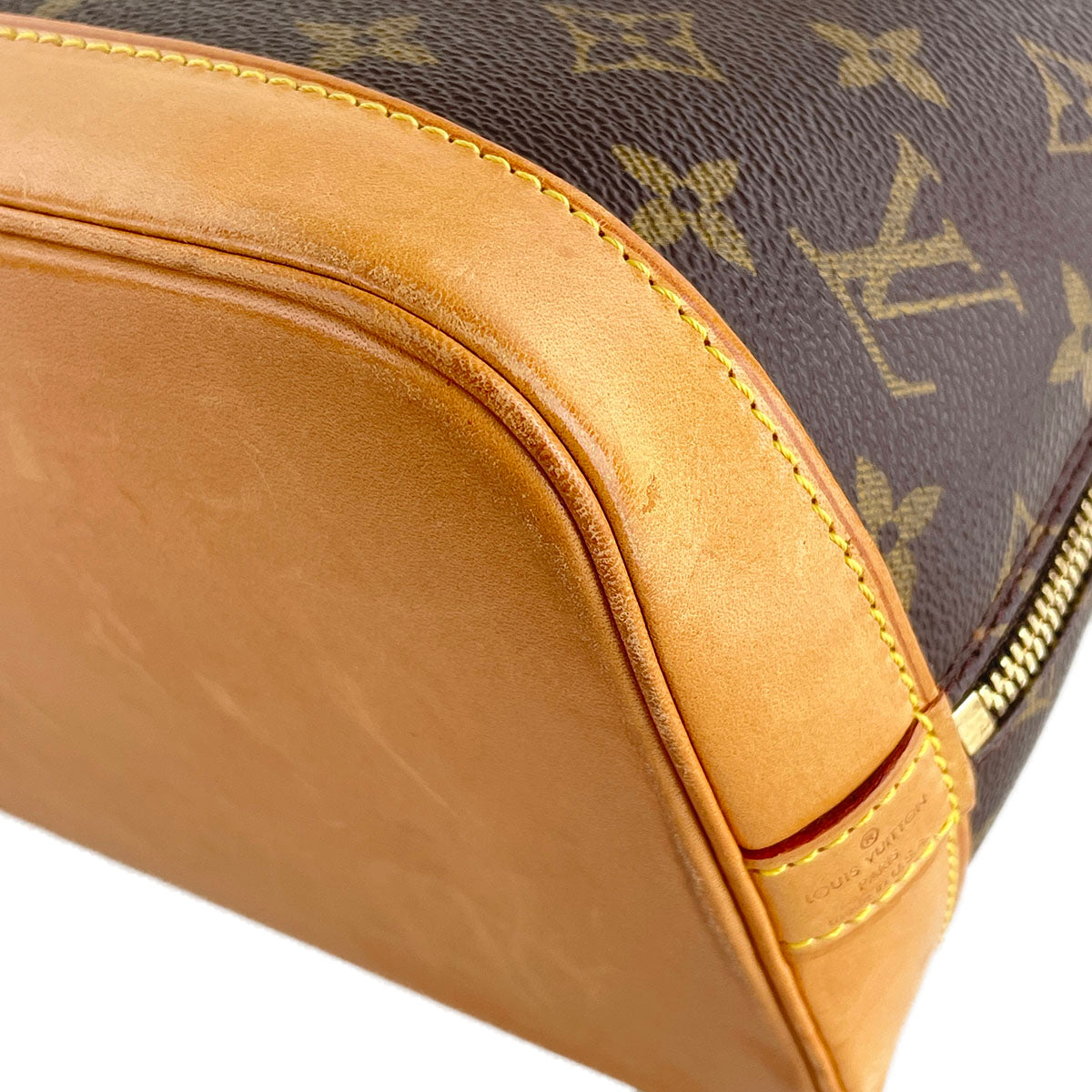 Louis Vuitton Monogram Alma Coated Canvas Fabric Brown Handbag 4912