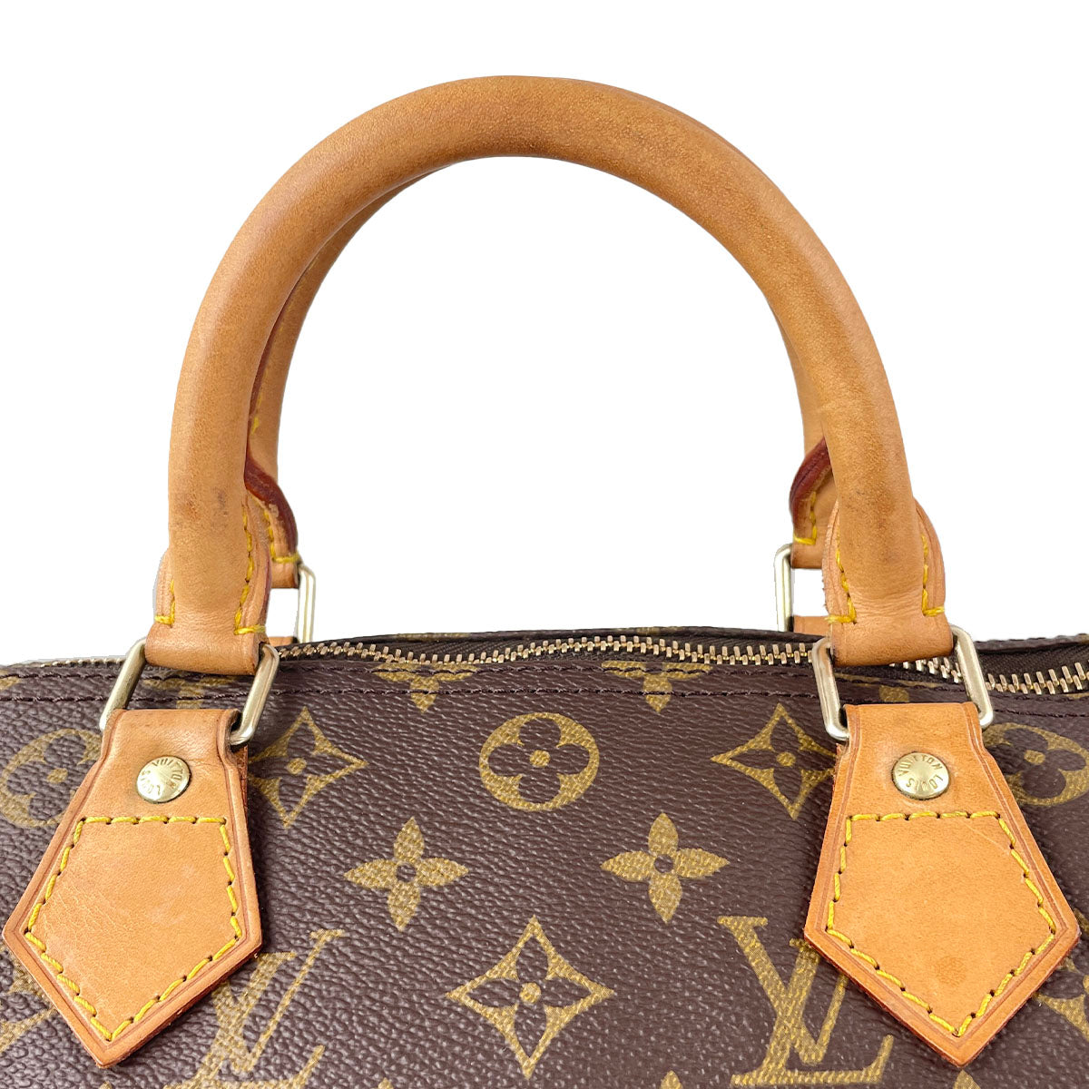 Louis Vuitton Monogram Speedy 30 Coated Canvas Fabric Brown Handbag 4931