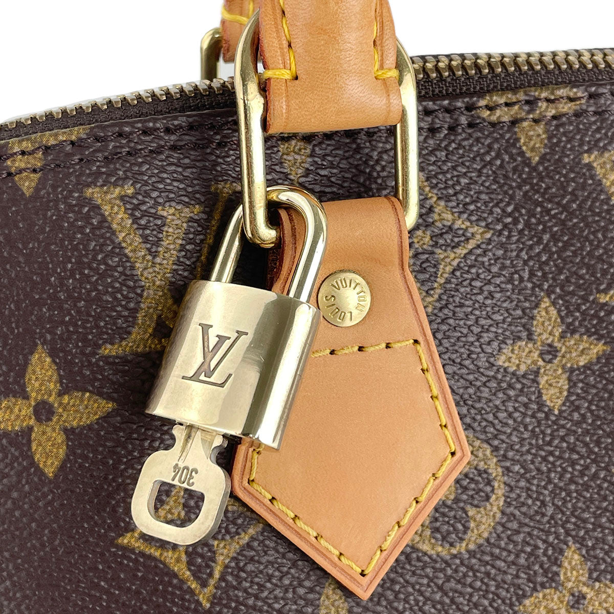 Louis Vuitton Monogram Alma Coated Canvas Fabric Brown Handbag 4838