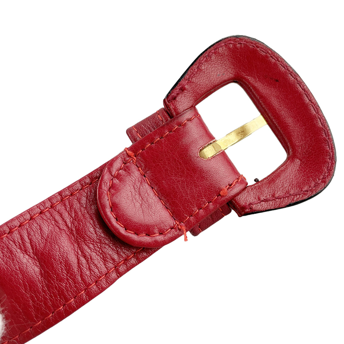 CHANEL Matelasse Lambskin Leather Red Waist bag 4921