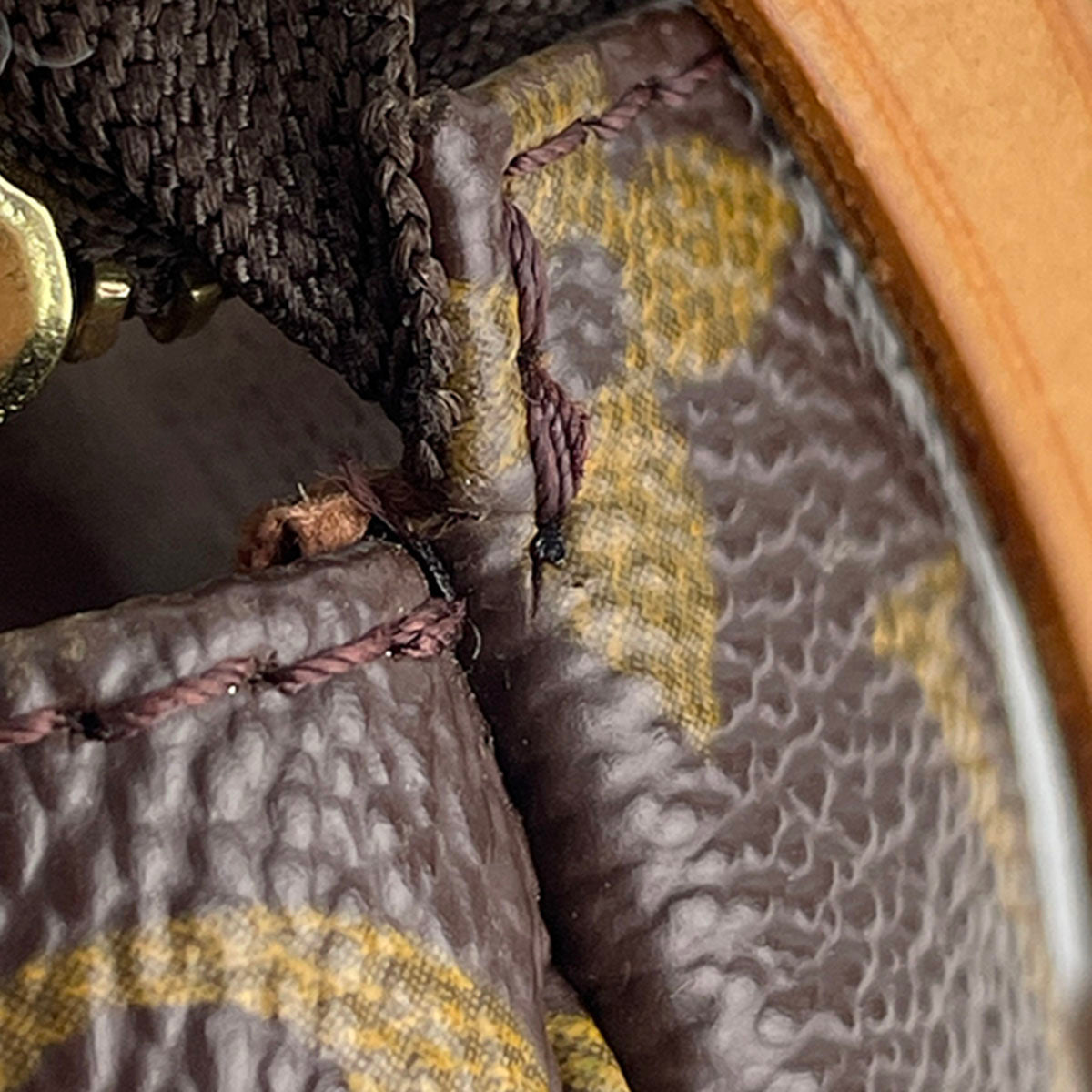 Louis Vuitton Monogram Pochette Accessoires Coated Canvas Brown Handbag 4844