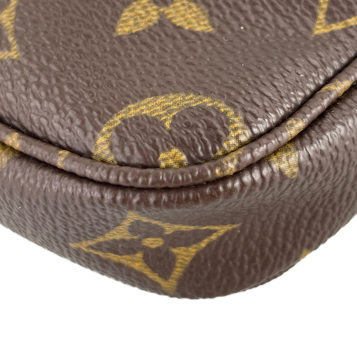Louis Vuitton Monogram Mini Pochette Accessoires Coated Canvas Brown Pouch 4903
