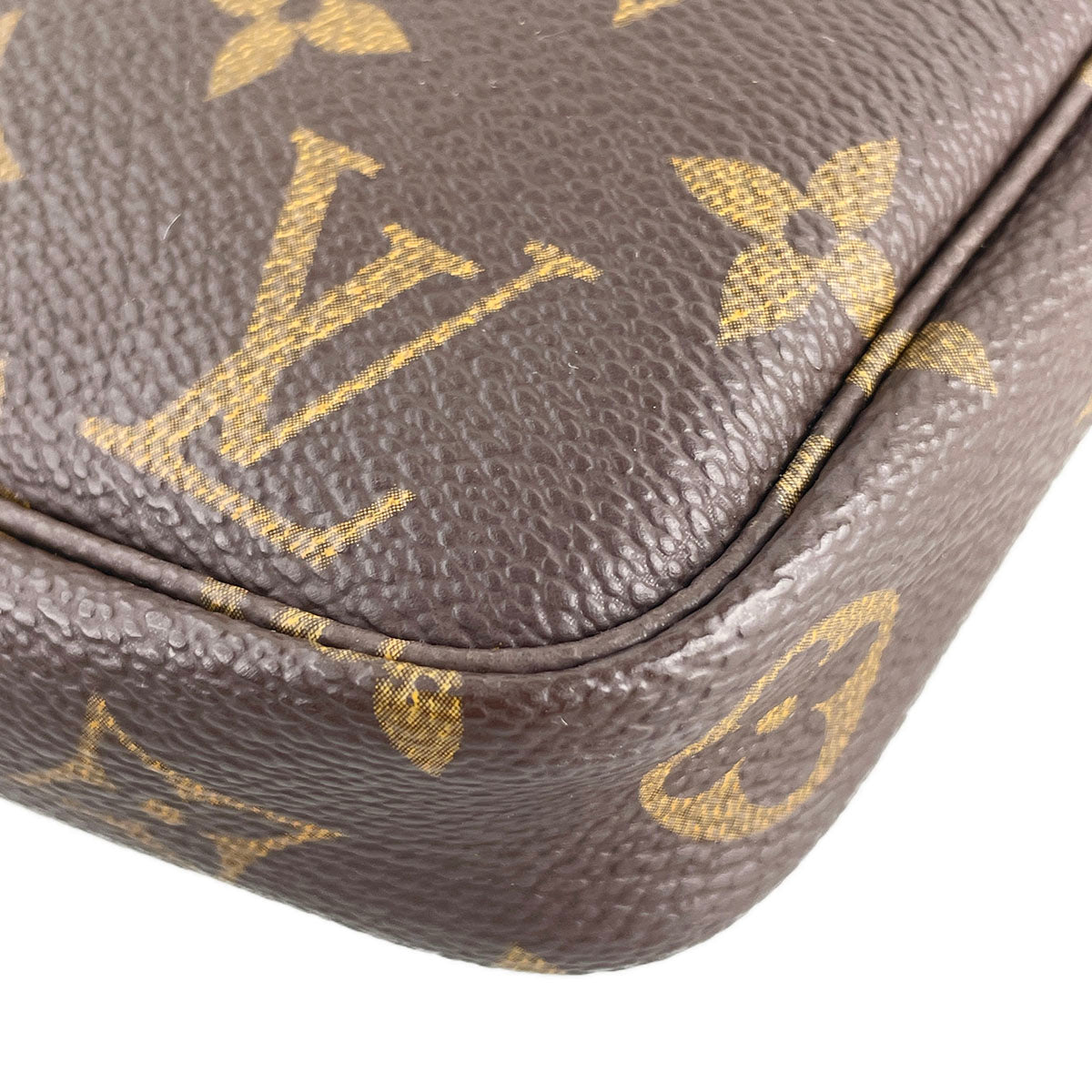 Louis Vuitton Monogram Pochette Accessoires Coated Canvas Brown Handbag 4883