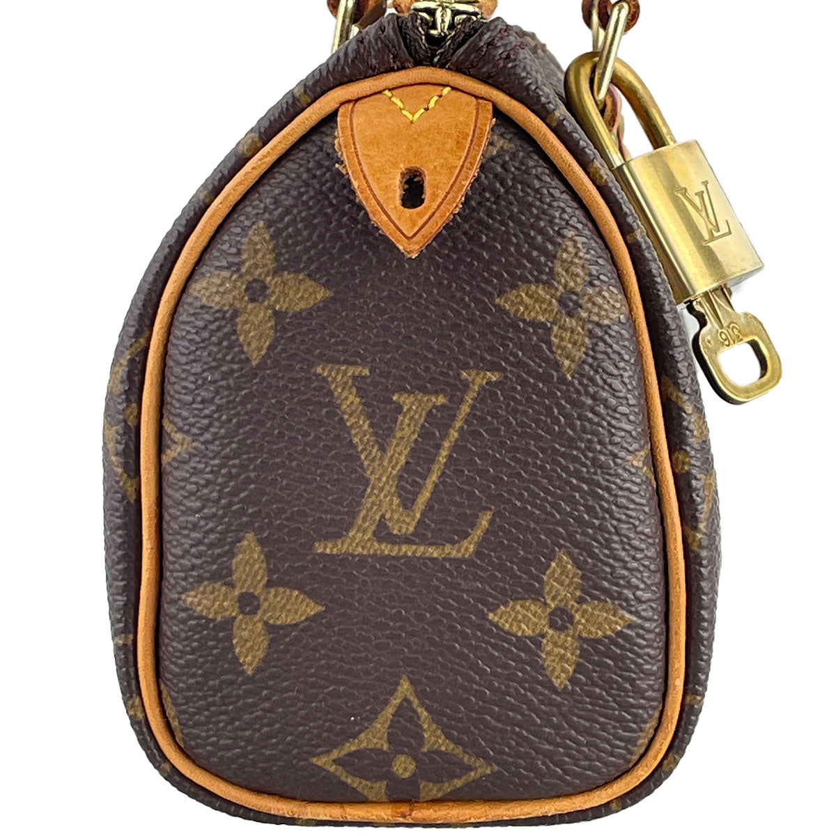 Louis Vuitton Monogram Mini speedy 2way Coated Canvas Fabric Brown Handbag 4853