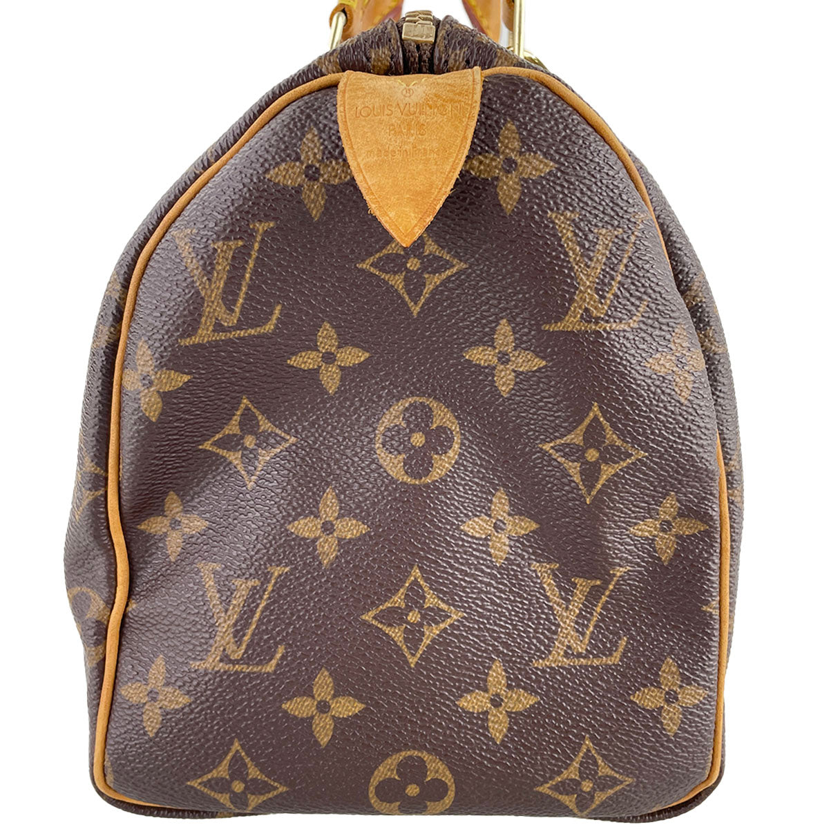 Louis Vuitton Monogram Speedy 25 Coated Canvas Fabric Brown Handbag 4892
