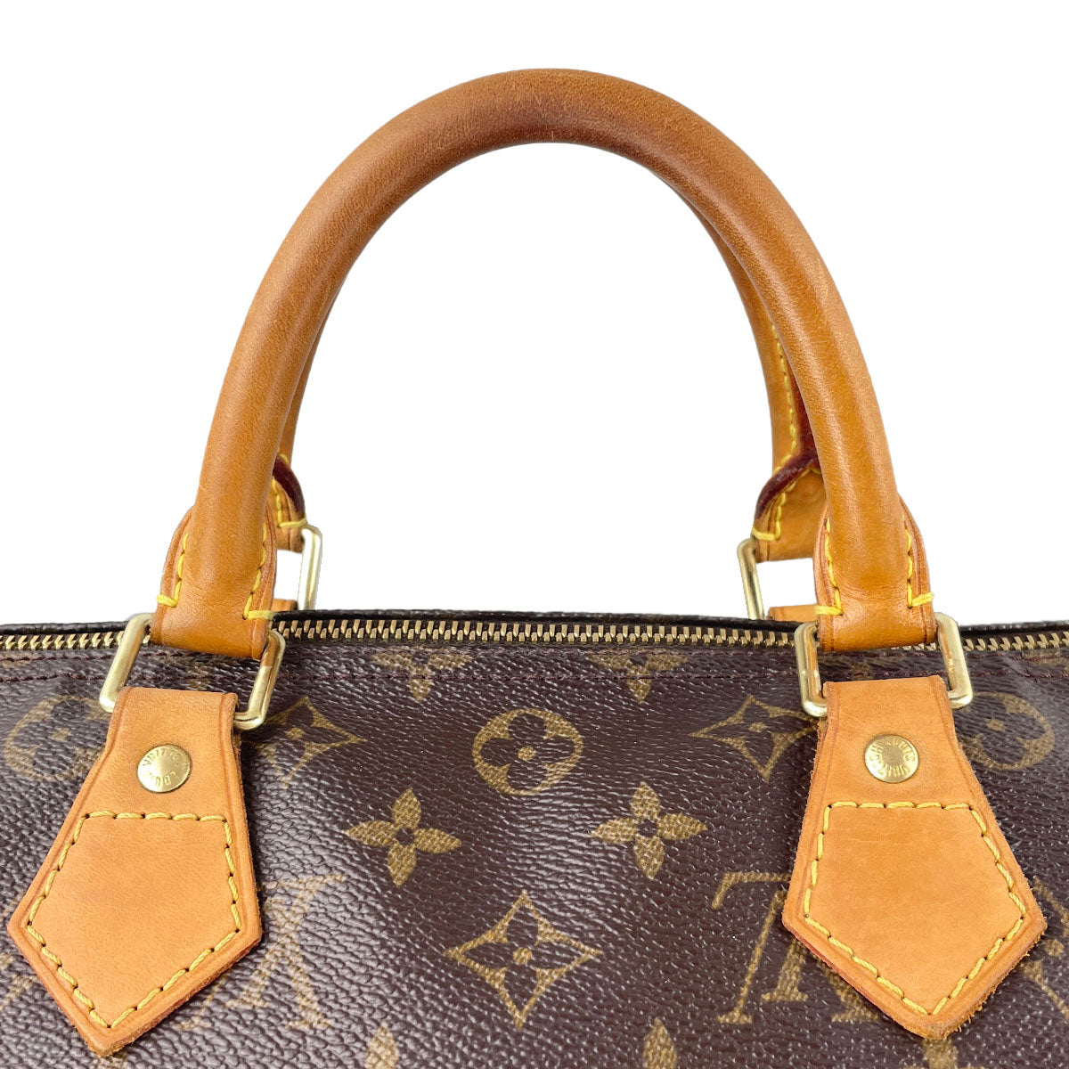 Louis Vuitton Monogram Speedy 30 Coated Canvas Fabric Brown Handbag 4935