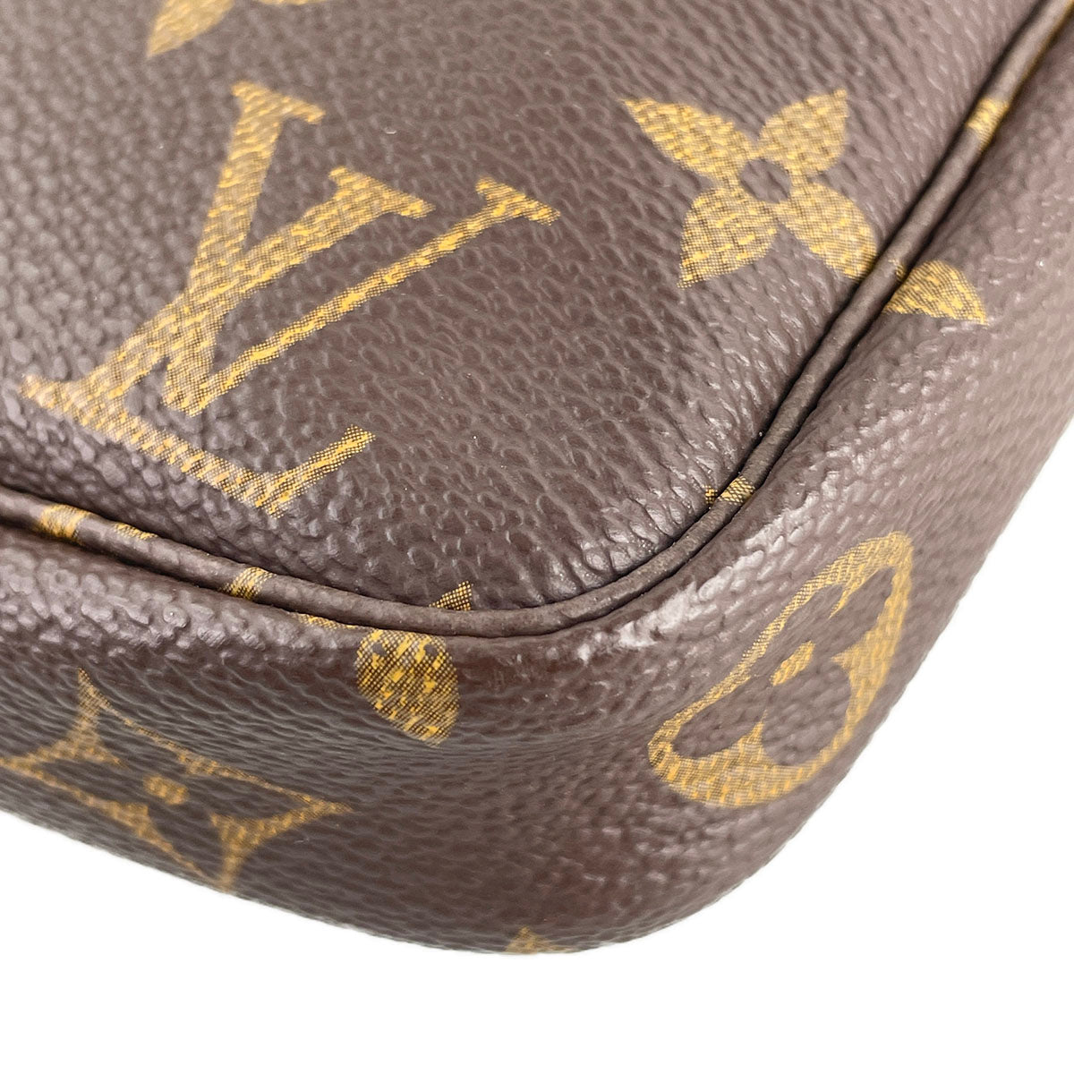 Louis Vuitton Monogram Pochette Accessoires Coated Canvas Brown Handbag 4883