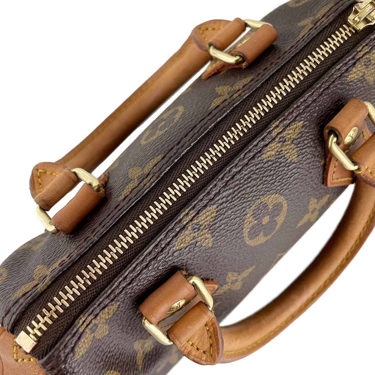 Louis Vuitton Monogram Mini speedy Coated Canvas Fabric Brown 2way Handbag 4934