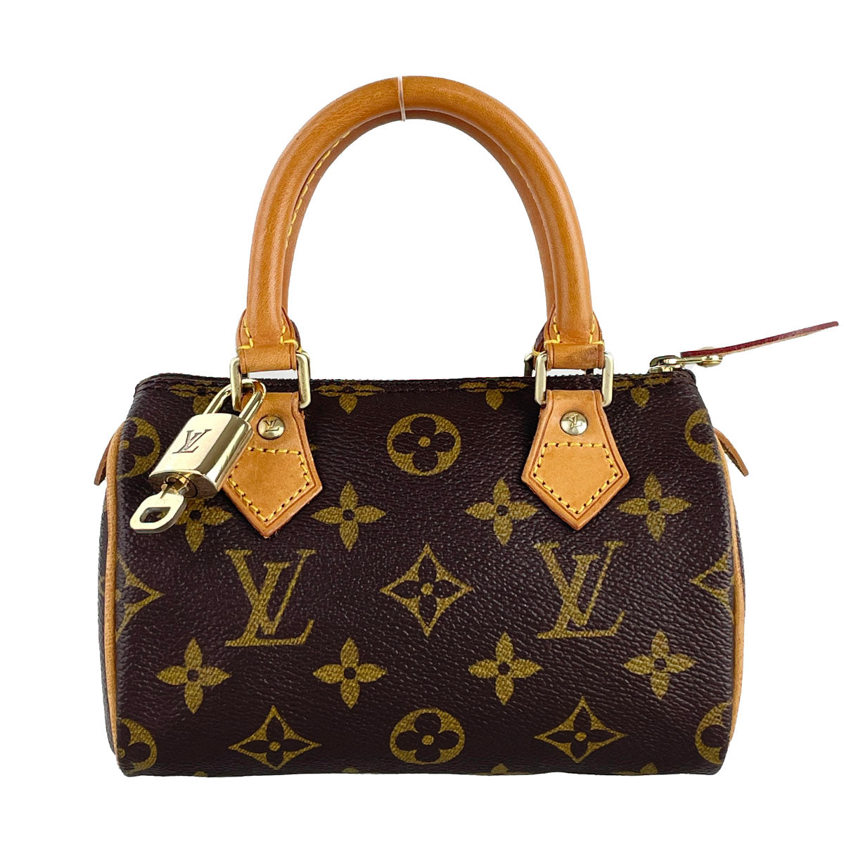 Louis Vuitton Monogram Mini speedy Coated Canvas Fabric Brown Handbag 4930