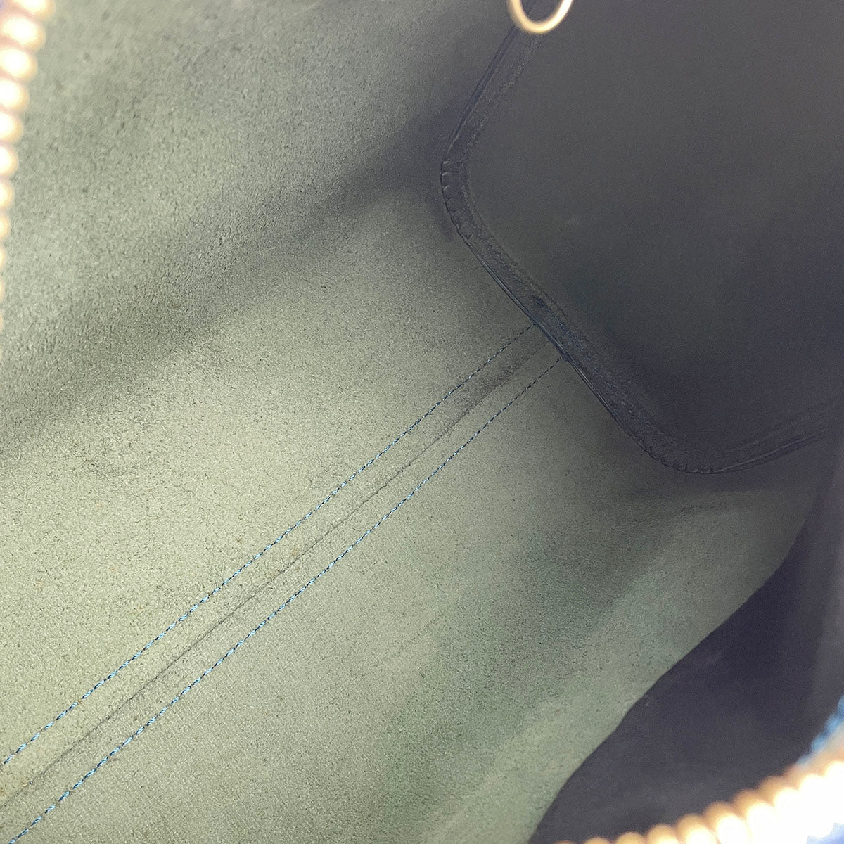 Louis Vuitton Epi Speedy 25 Leather Suede Blue Handbag 4848