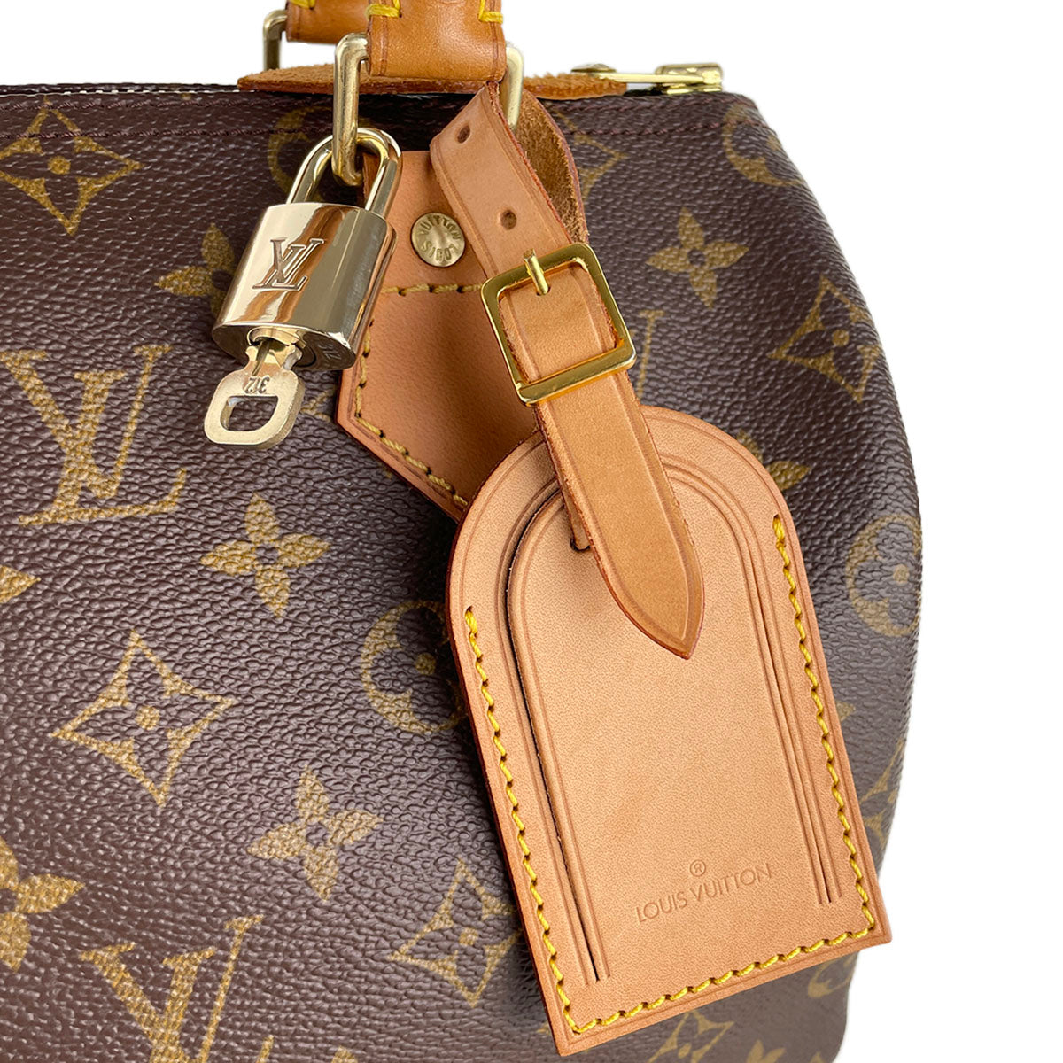 Louis Vuitton Monogram Speedy 25 Coated Canvas Fabric Brown Handbag 4928