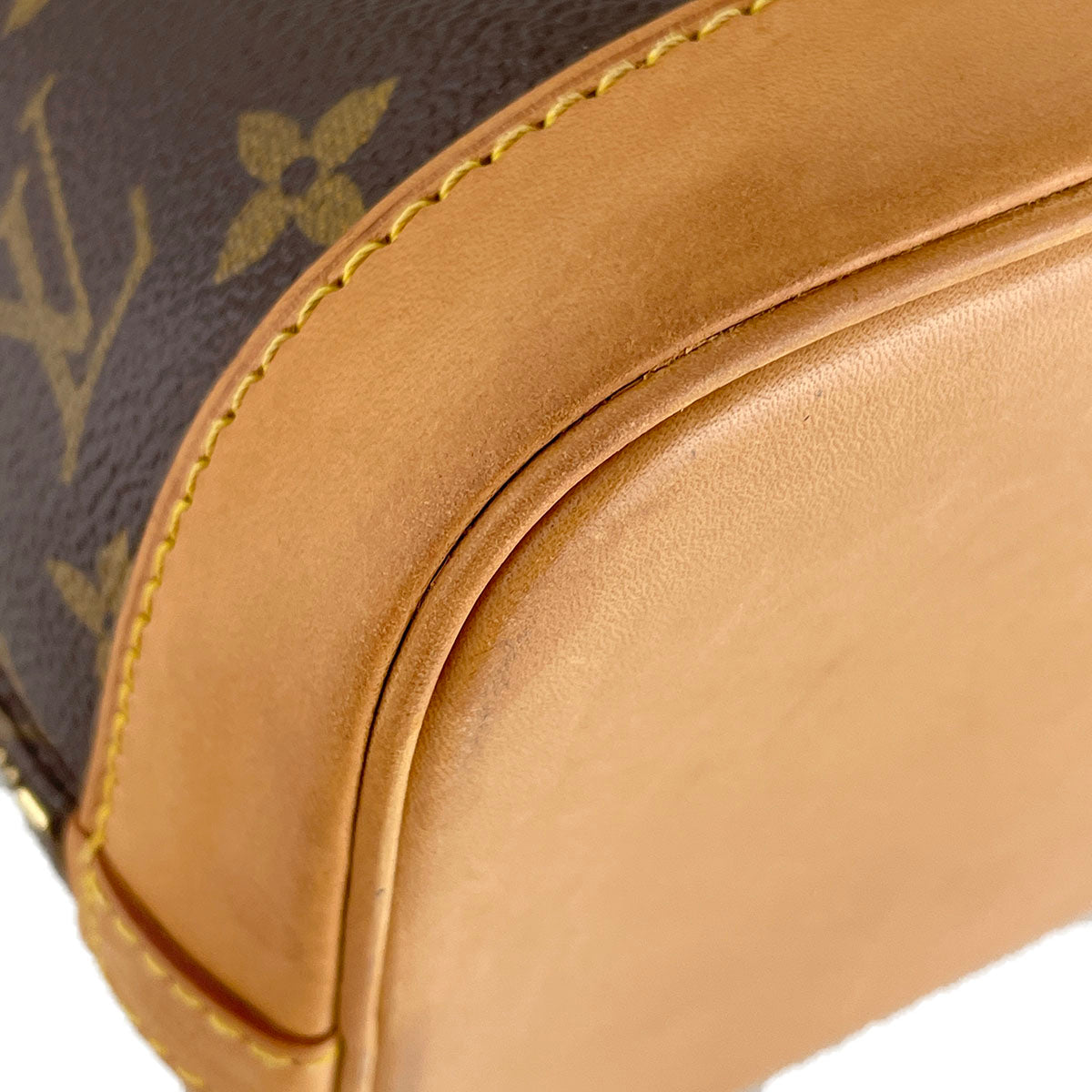 Louis Vuitton Monogram Alma Coated Canvas Fabric Brown Handbag 4823